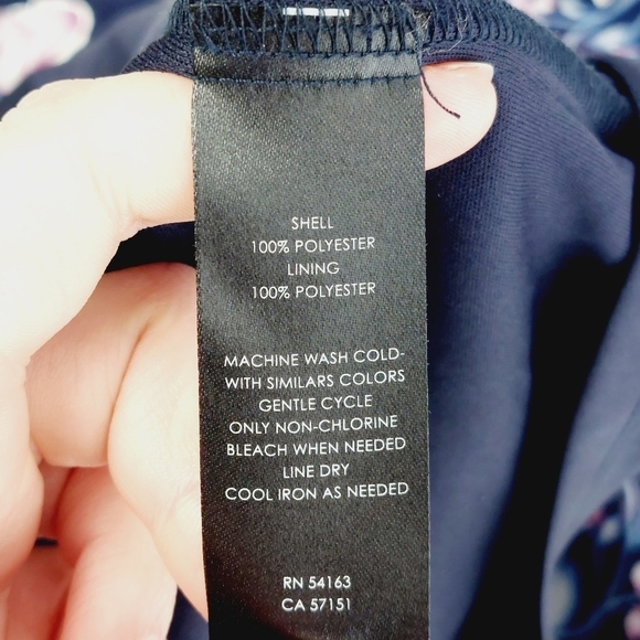 Jessica Howard Blue Pink Floral Long Smocked Sleeve Midi Dress P6933 - Picture 6 of 7